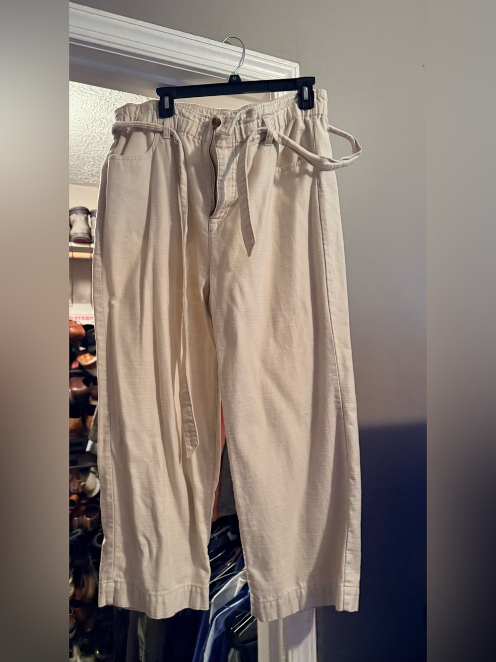 J. Crew Men's Cream Drawstring Chinos